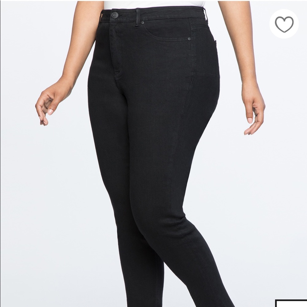 Eloquii Peach lift step hem skinny jean